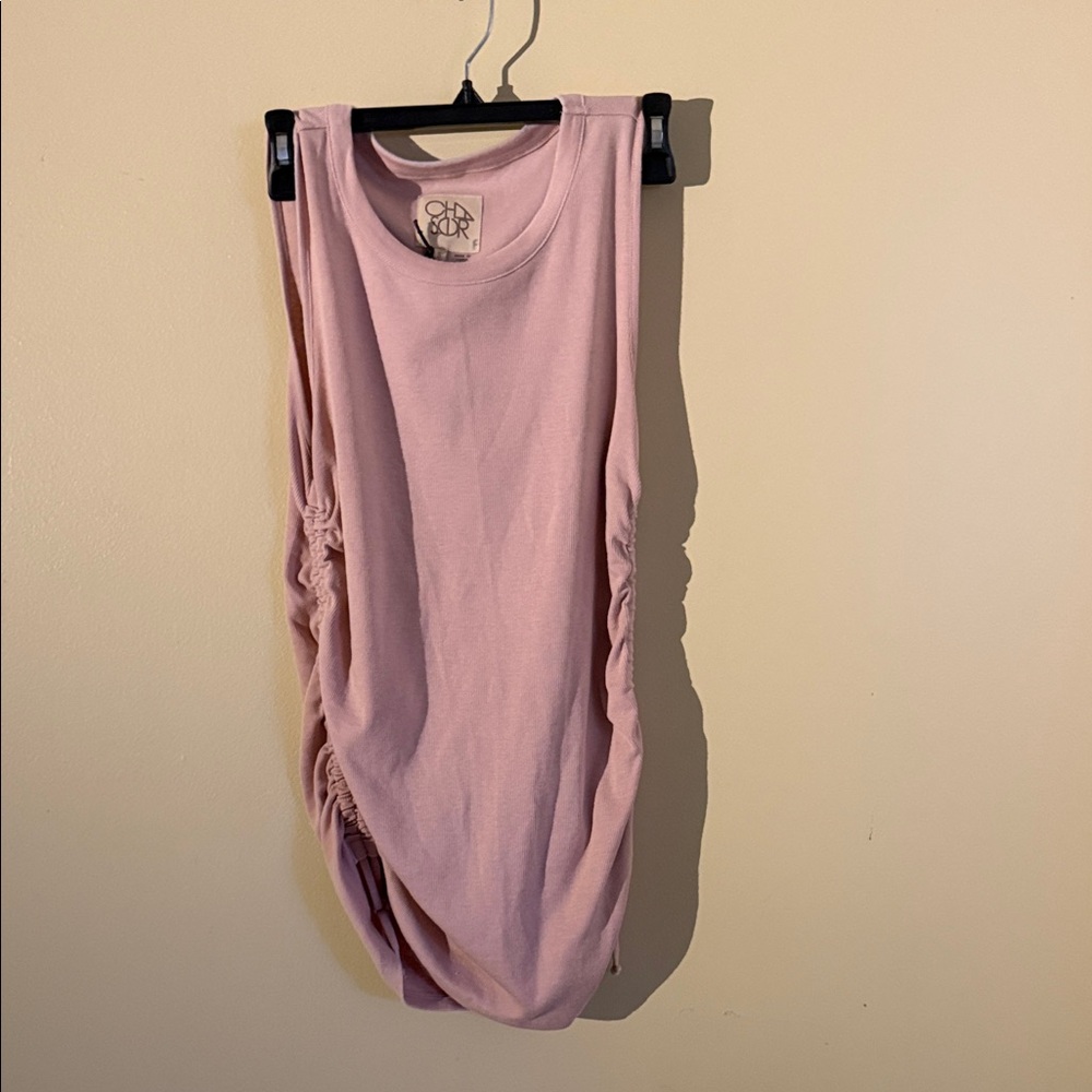 Chaser Light Pink Ruched Tank Top